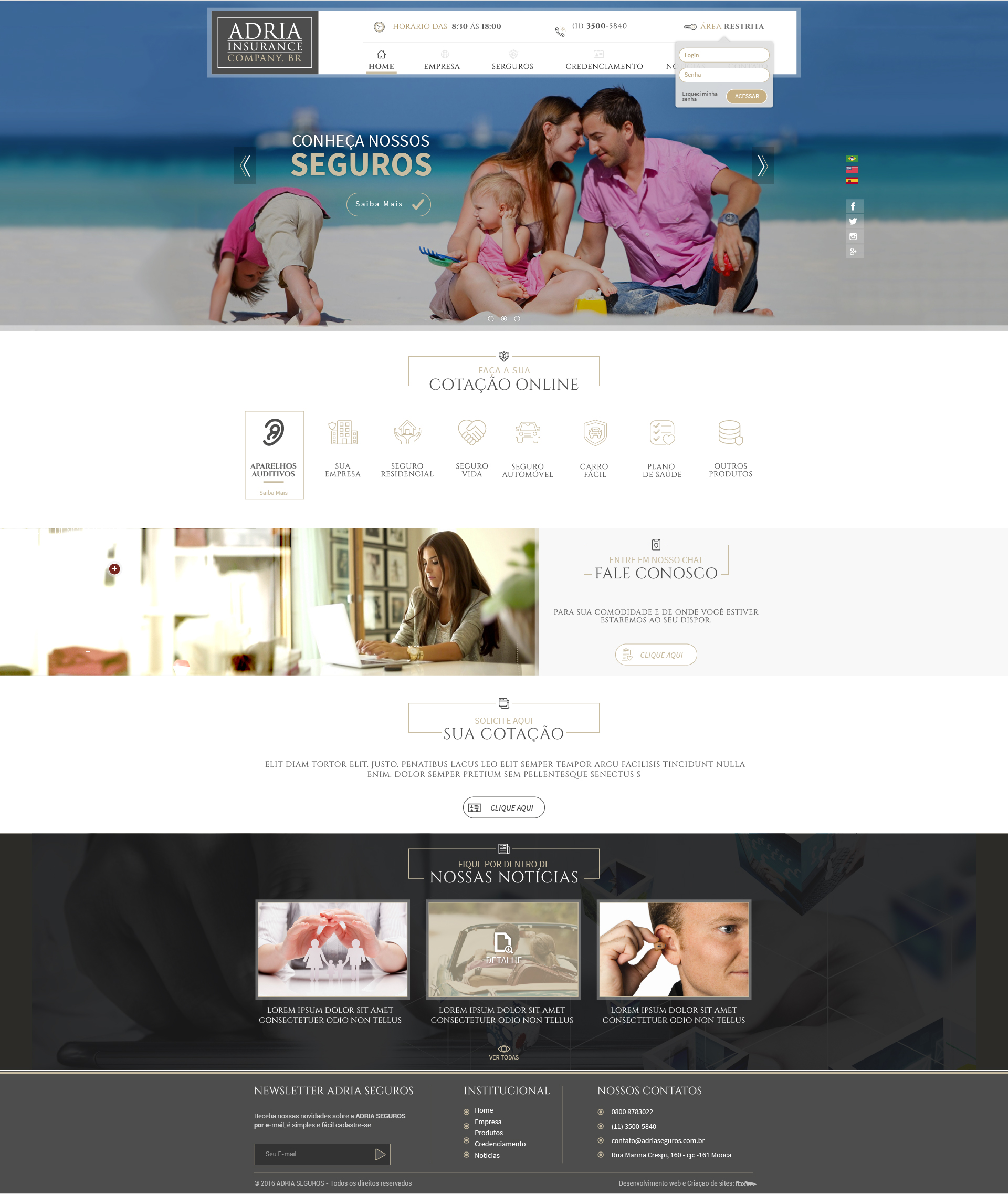 Site Adria Seguros