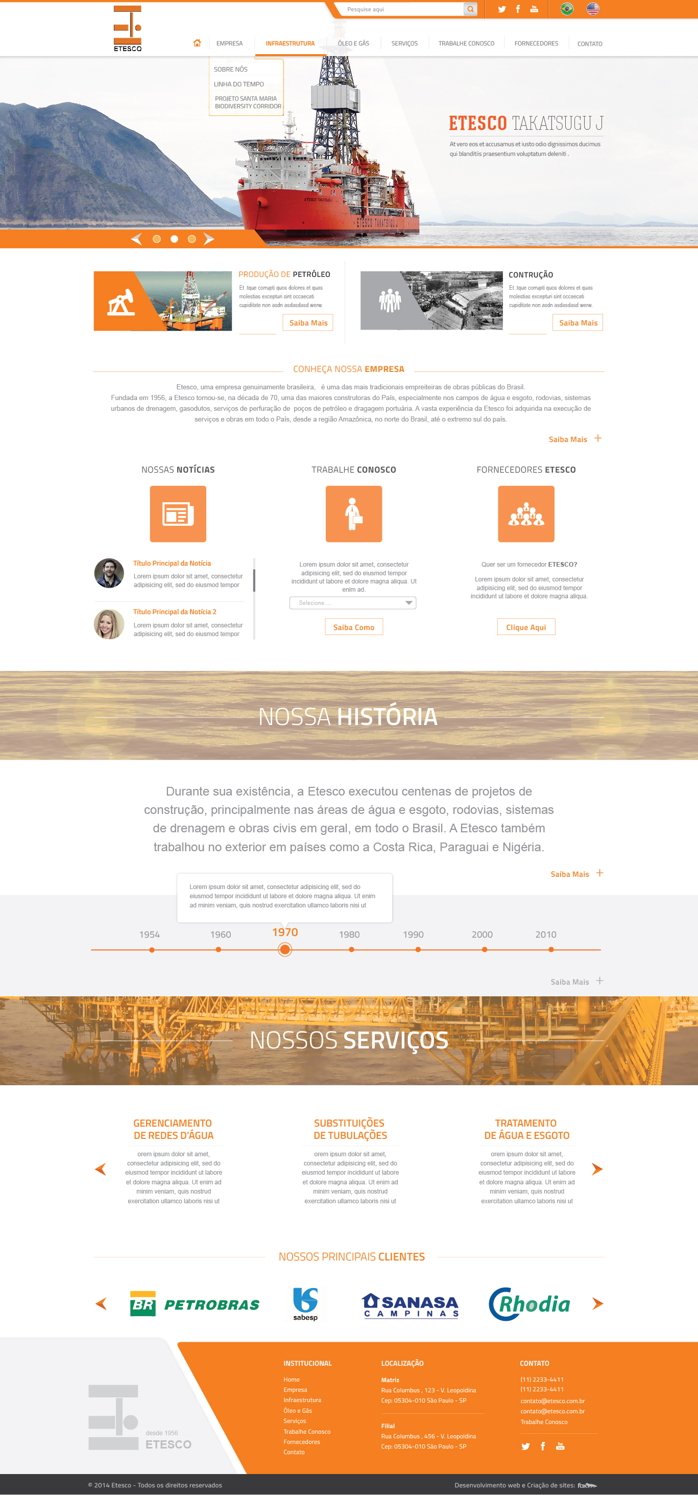Exemplo de site depois da atualização
